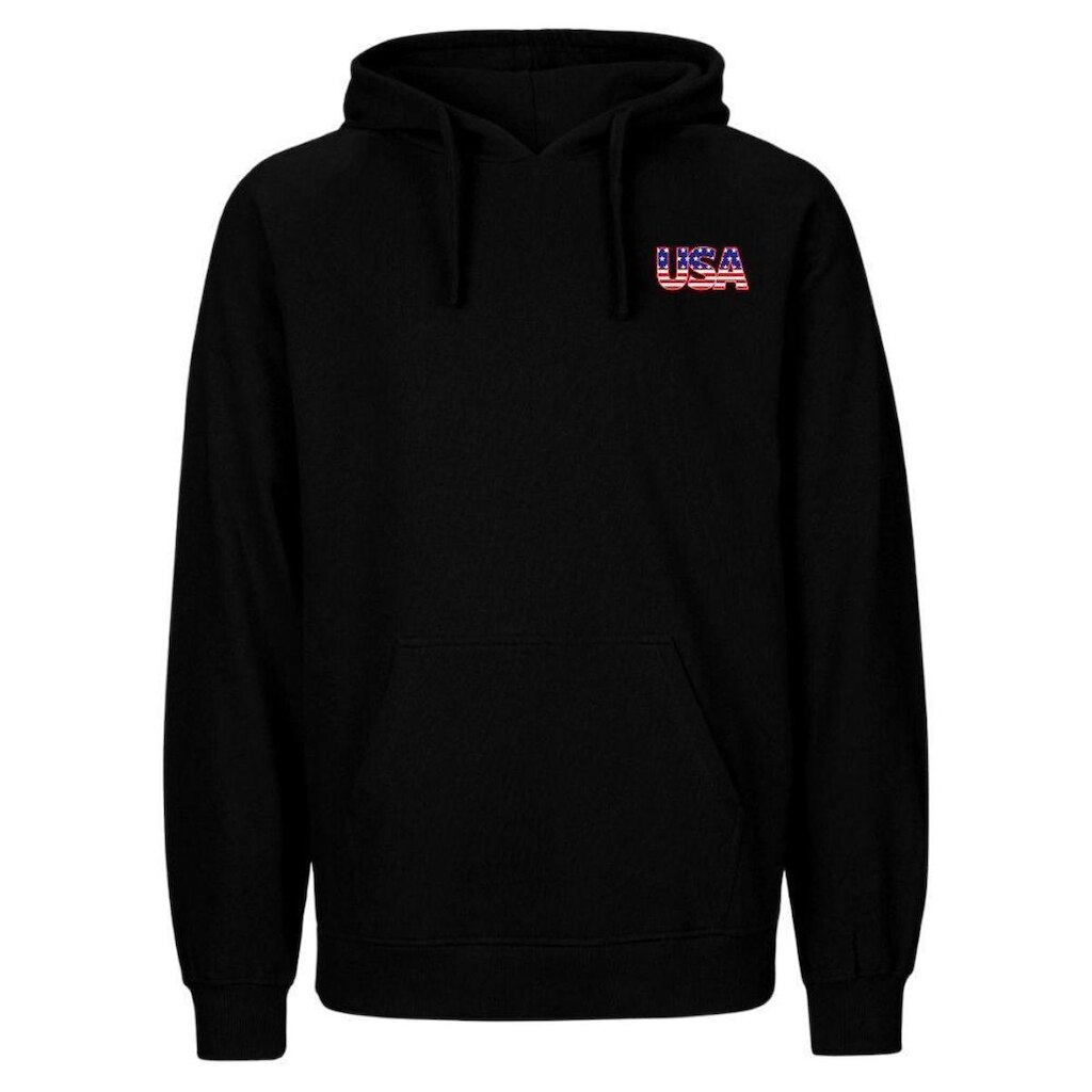 Blusa Moletom Estampada Abrigo De Frio Com Capuz E Bolsos