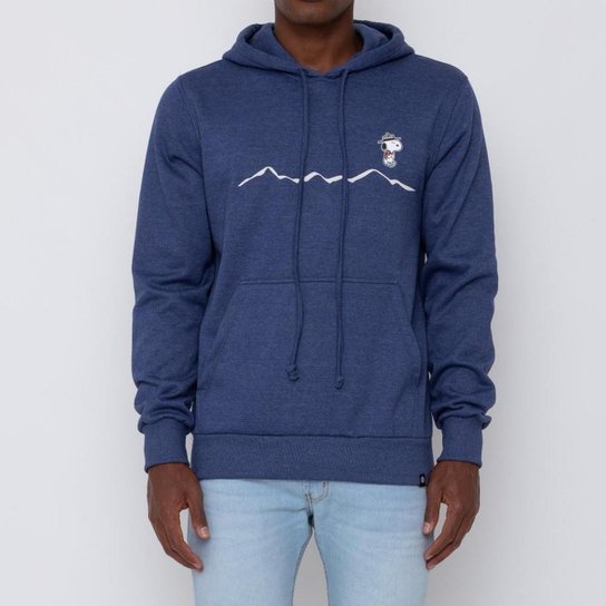 Blusa Moletom Fechado Peanuts Race Element - Azul