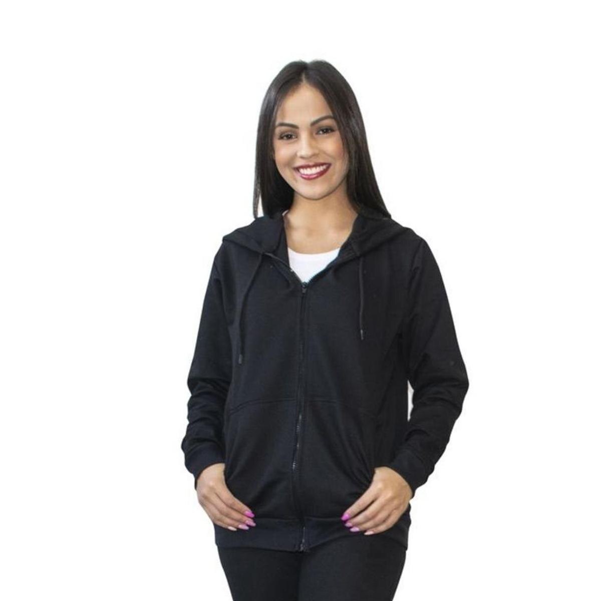 warm zipper moletom com capuzs