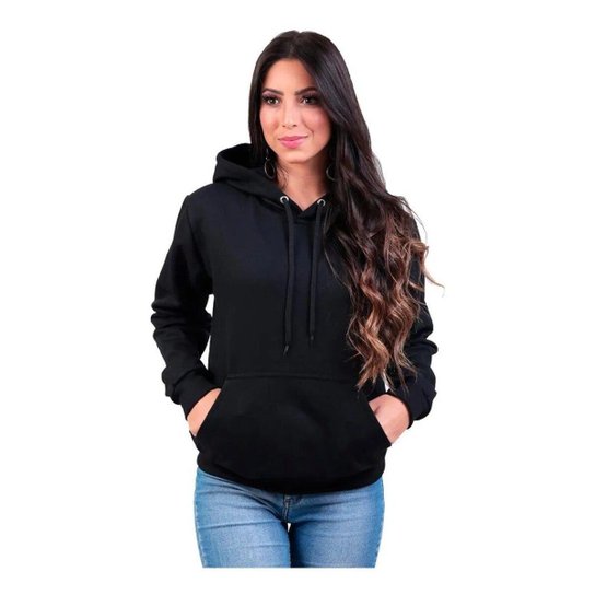 Casaco Preto Jaquetas E Moletons Femininos Blusa Moletom Jaqueta