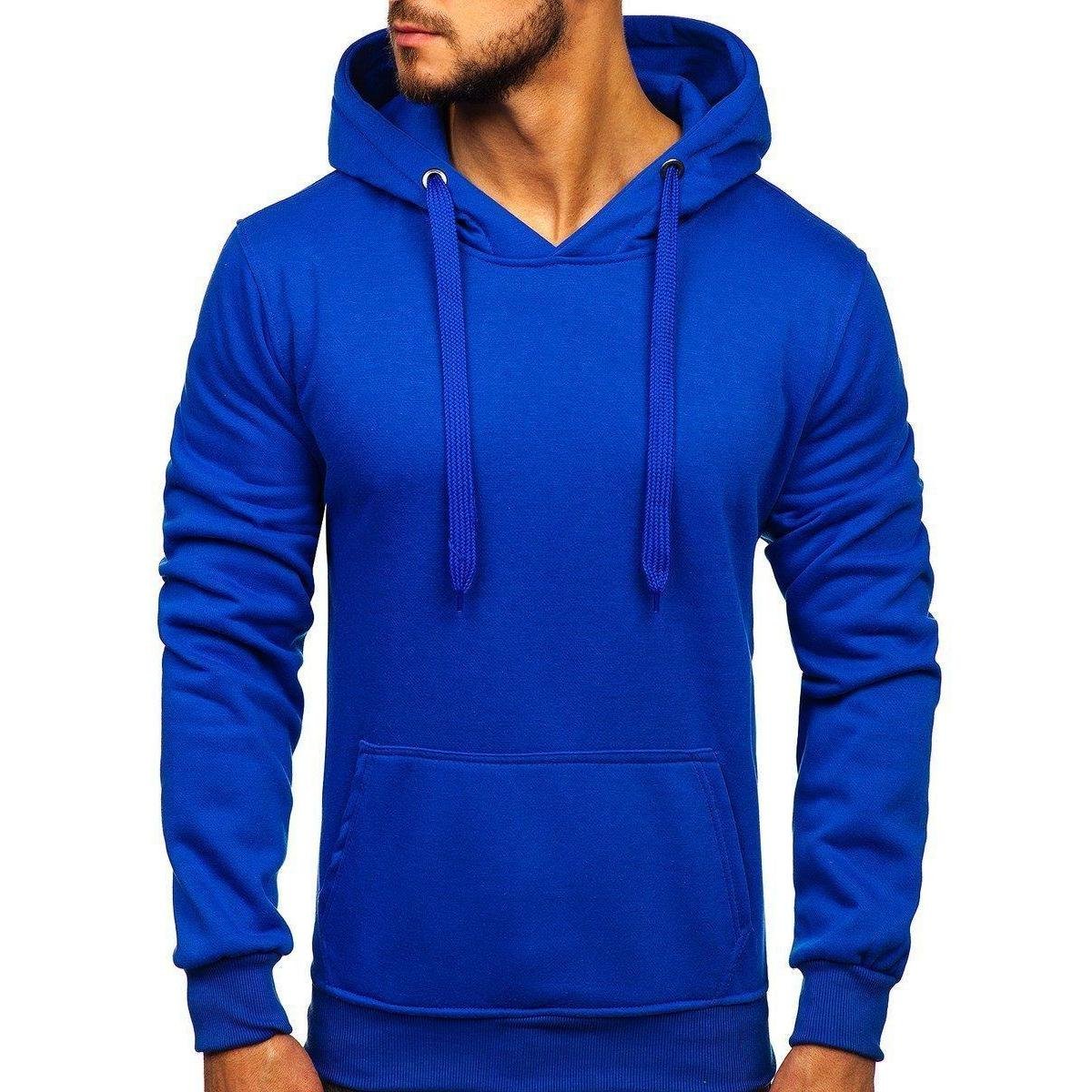 mens plain navy moletom com capuz