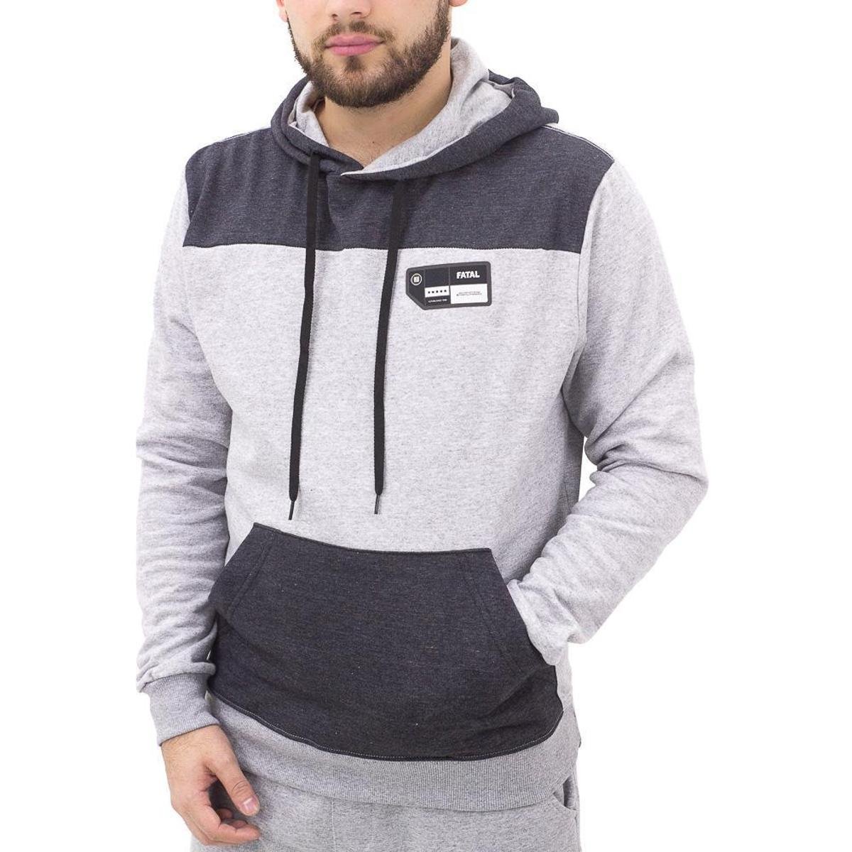 layered sleeve moletom com capuz