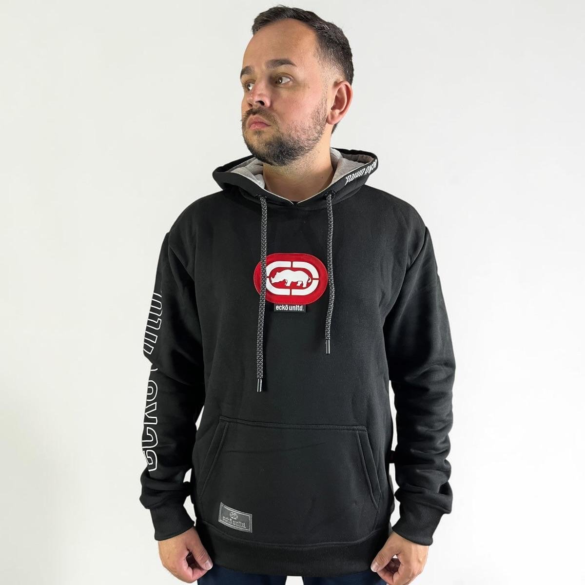 Blusa Moletom Masculina Ecko Unltd Original Capuz Canguru