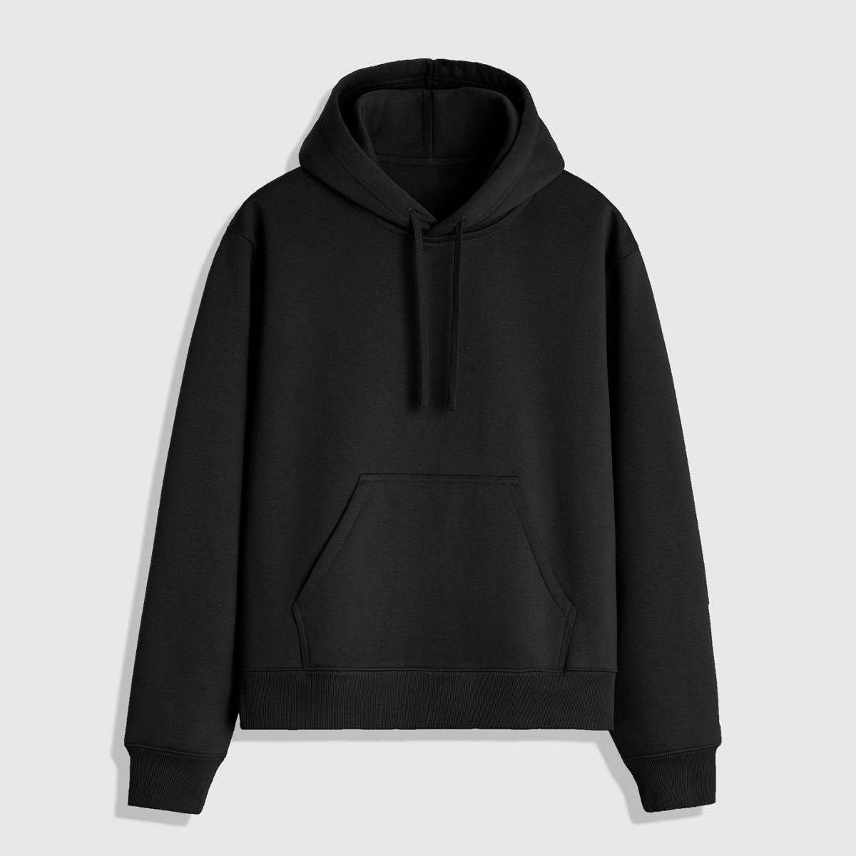 Blusa Moletom Masculino Com Capuz Liso Sem Estampa 100% Algodão