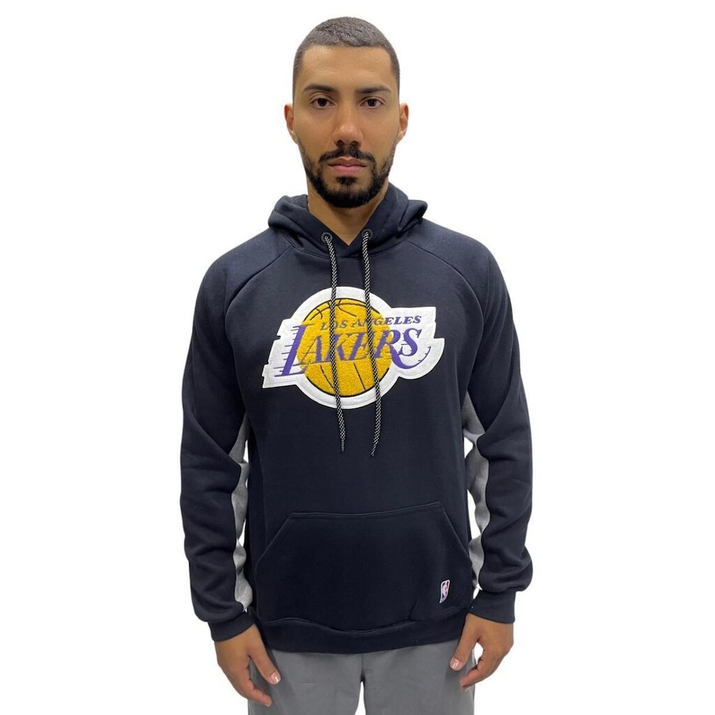 BLUSA MOLETOM NBA MASCULINA LAKERS CHENILLE ORIGINAL
