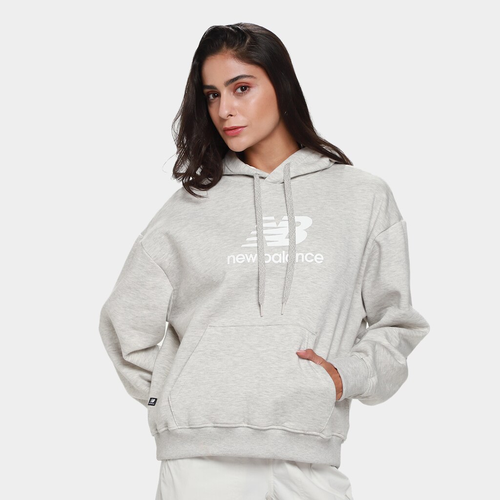 Blusa Moletom New Balance Essentials Basic c/ Capuz Feminina