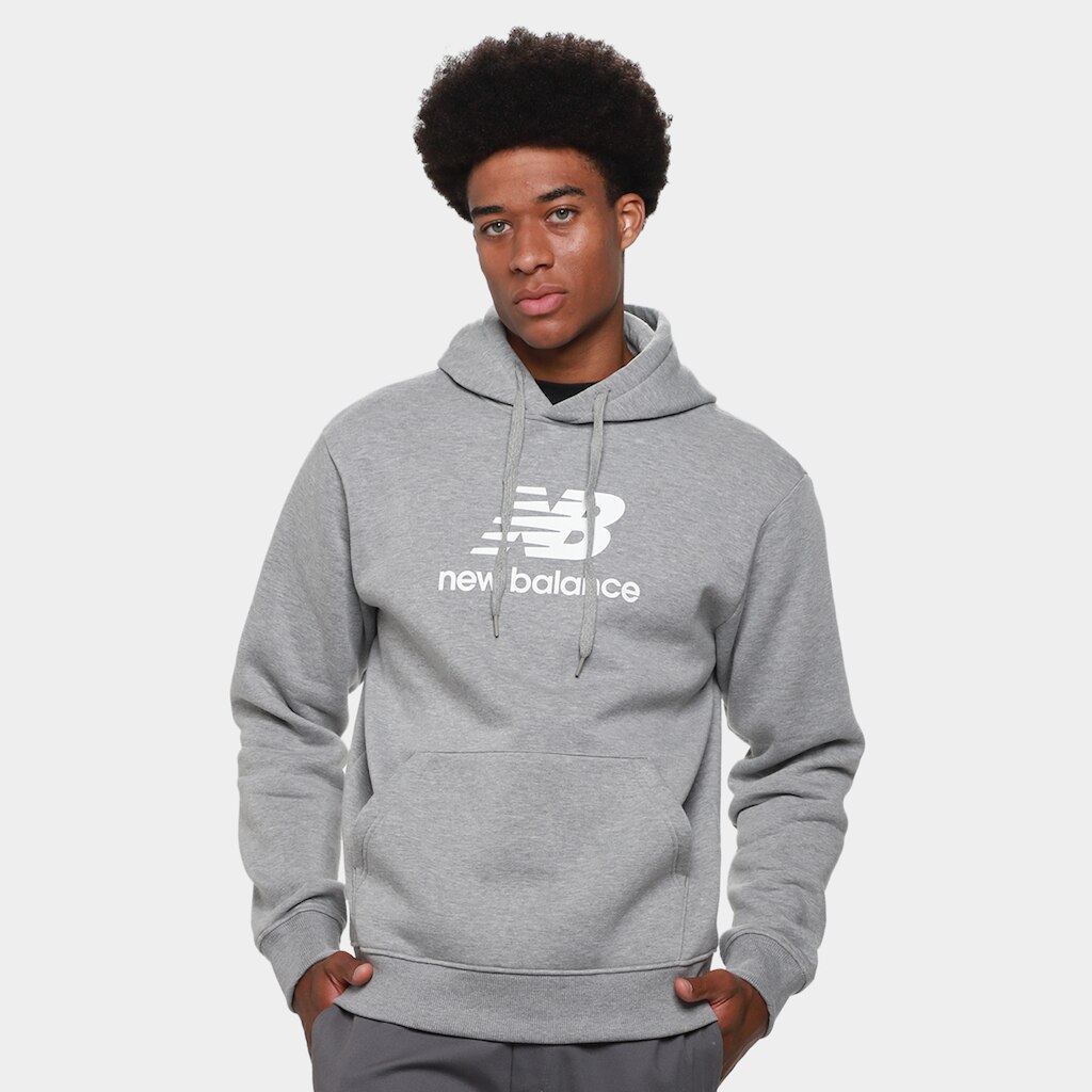 Blusa Moletom New Balance Essentials Basic c/ Capuz Masculina