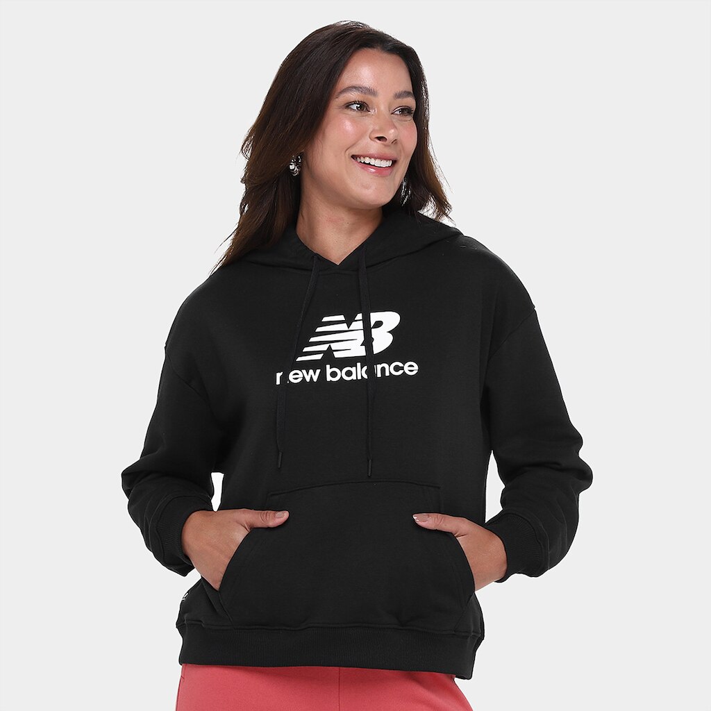 Blusa Moletom New Balance Essentials Com Capuz Feminina