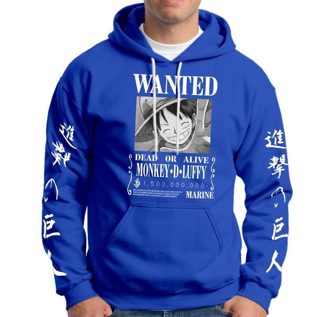 Blusa Moletom Piece Monkey Luffy Masculino Feminino Em Algodão Com Capuz