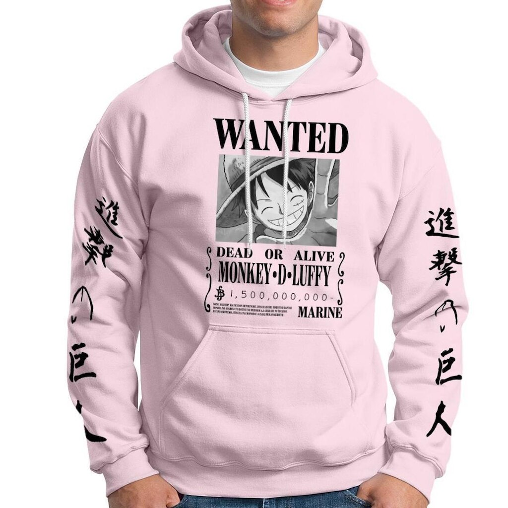 Blusa Moletom Piece Monkey Luffy Masculino Feminino Em Algodão Com Capuz