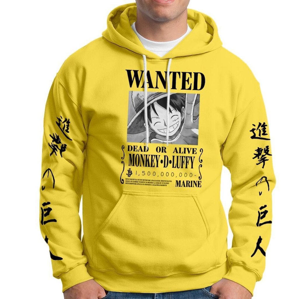 Blusa Moletom Piece Monkey Luffy Masculino Feminino Em Algodão Com Capuz