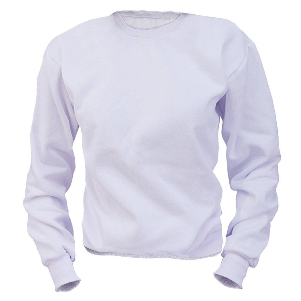 Blusa Moletom Plus Size Masculina Lisa Fechada Branco