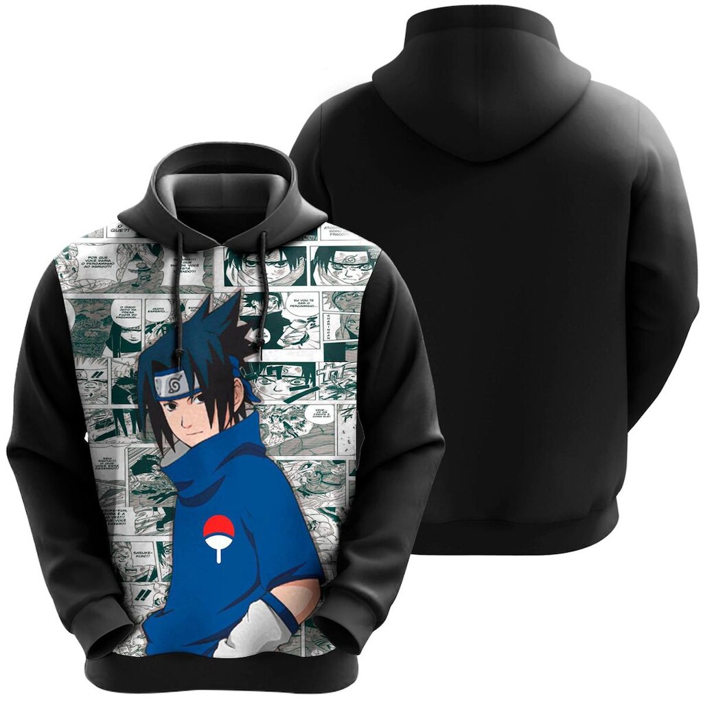 Blusa Moletom Sublimação Blusão Full Print com Capuz Anime Novidade