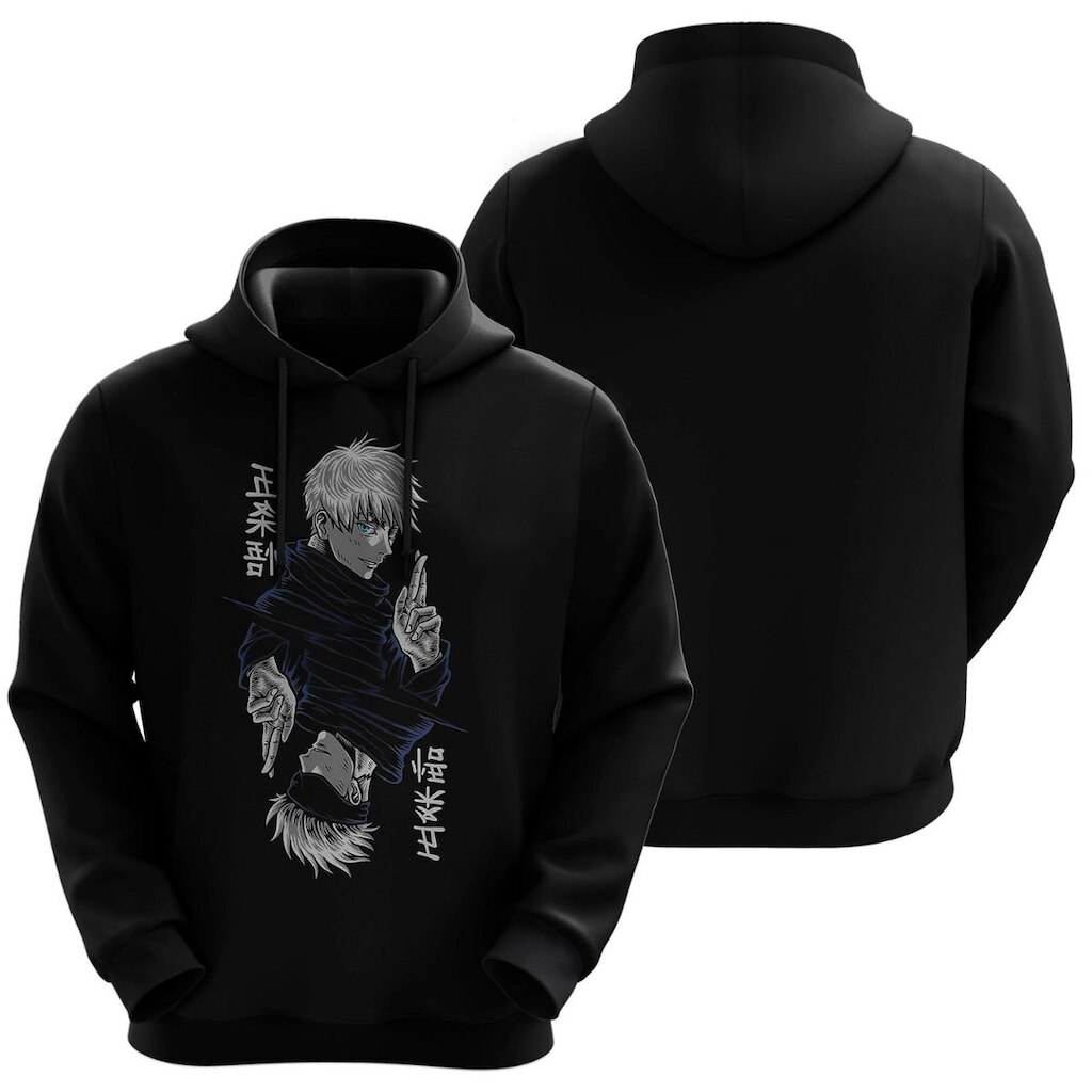 Blusa Moletom Sublimação Blusão Full Print com Capuz Anime Novidade