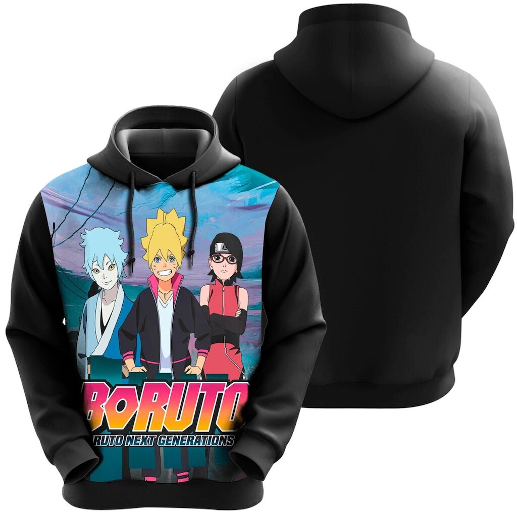 Blusa Moletom Sublimação Blusão Full Print com Capuz Anime Novidade
