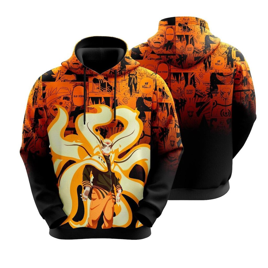 Blusa Moletom Sublimação Blusão Full Print com Capuz Anime Novidade