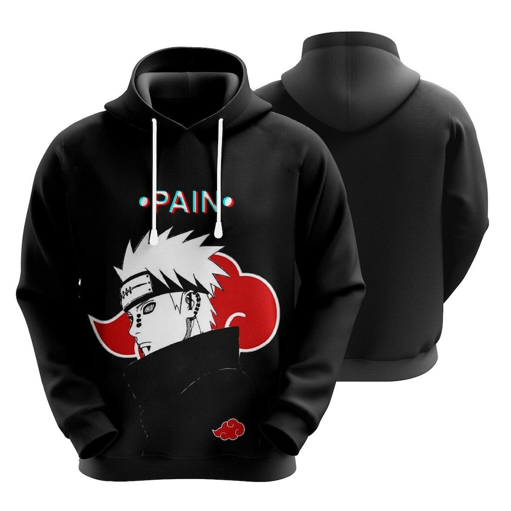 Blusa Moletom Sublimação Blusão Full Print com Capuz Anime Novidade