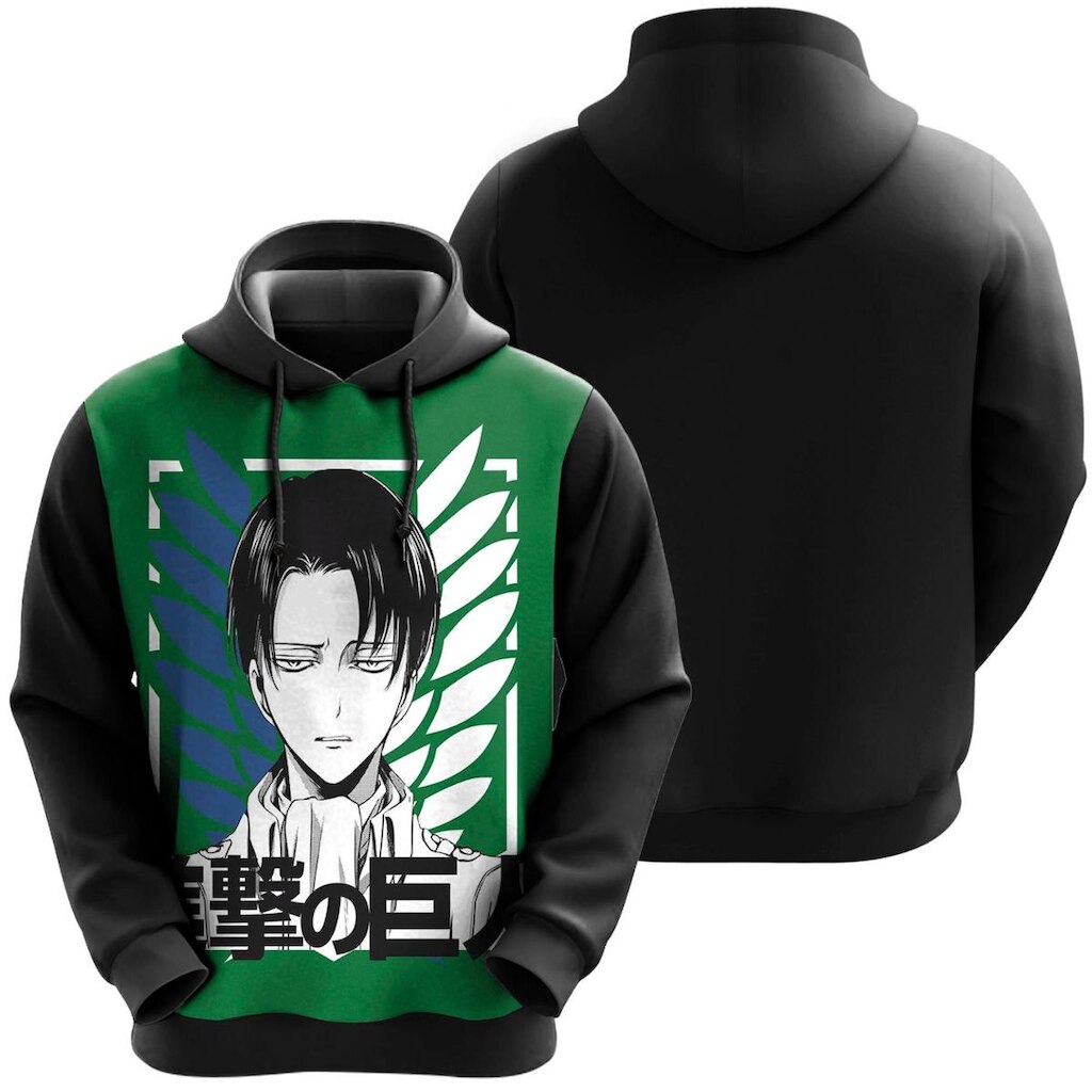 Blusa Moletom Sublimação Blusão Full Print com Capuz Anime Novidade