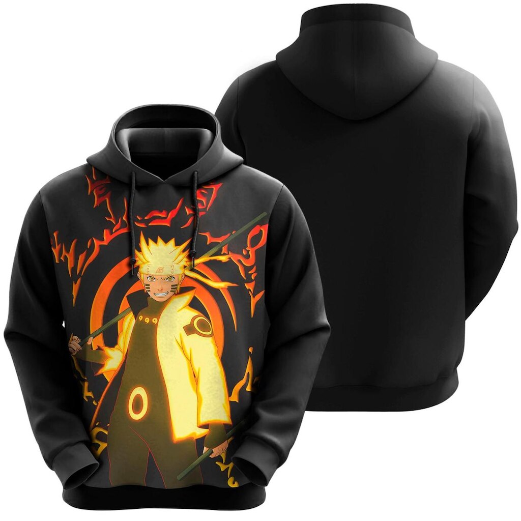 Blusa Moletom Sublimação Blusão Full Print com Capuz Anime Novidade