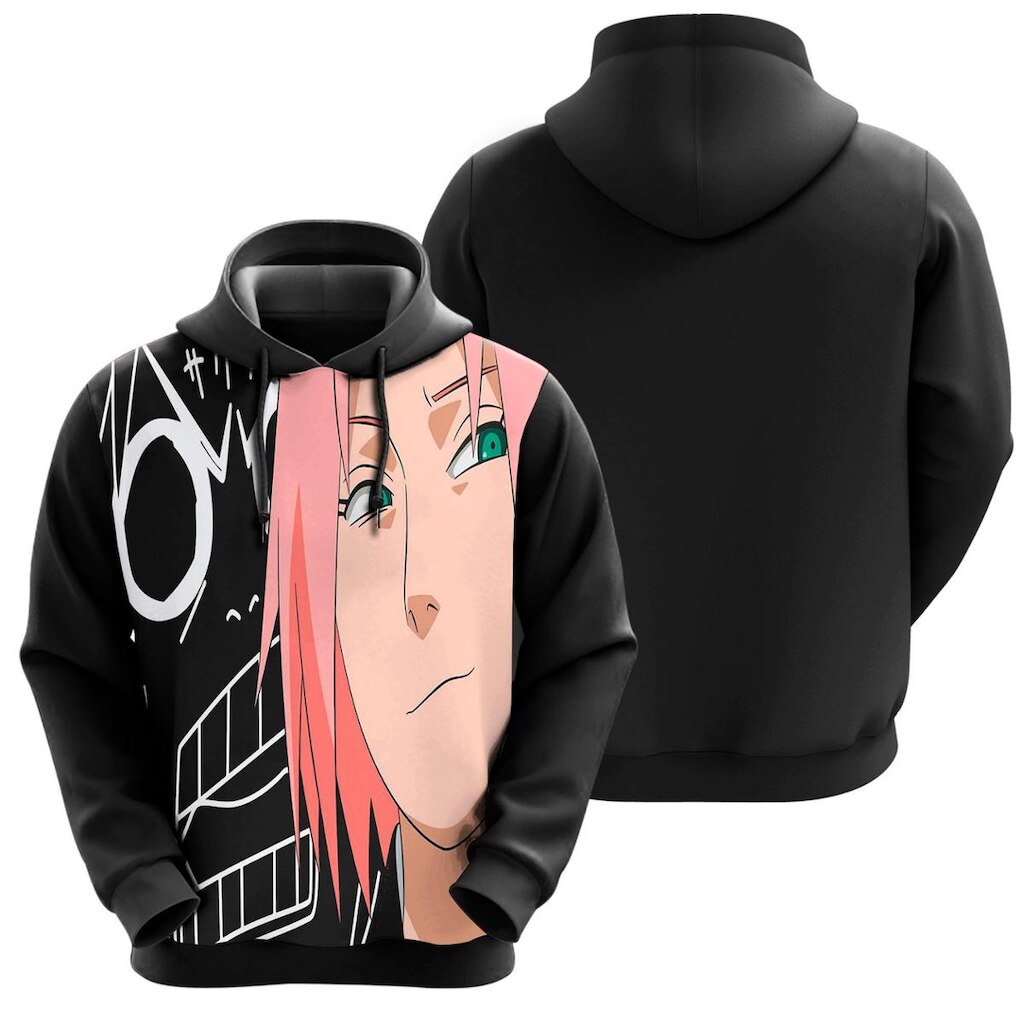 Blusa Moletom Sublimação Blusão Full Print com Capuz Anime Novidade