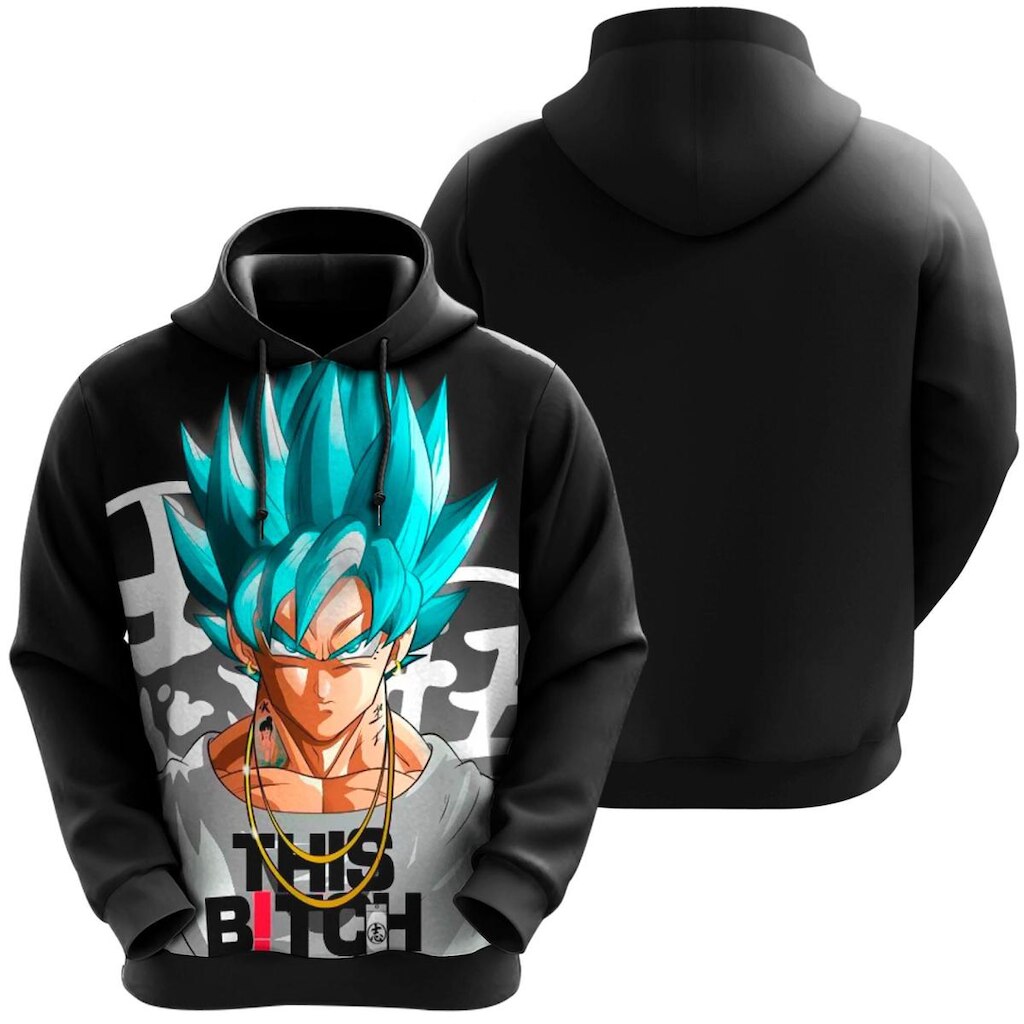 Blusa Moletom Sublimação Blusão Full Print com Capuz Anime Novidade