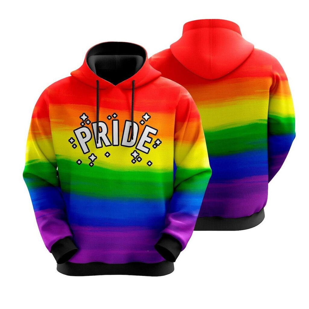 Blusa Moletom Sublimação Blusão Full Print com Capuz Pride Novidade