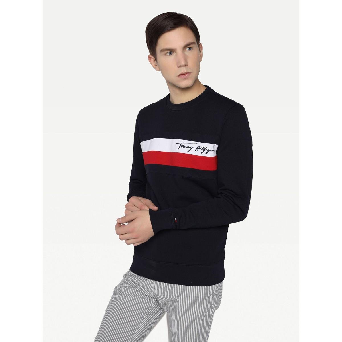 blusa moletom tommy hilfiger flag sweatshirt