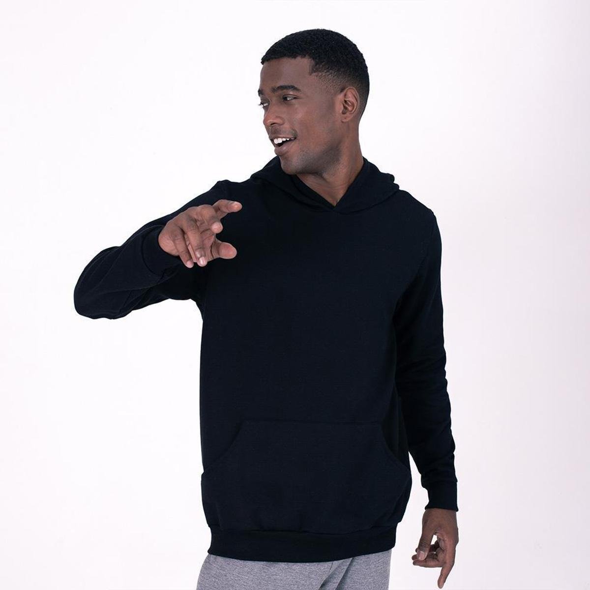american apparel black moletom com capuz