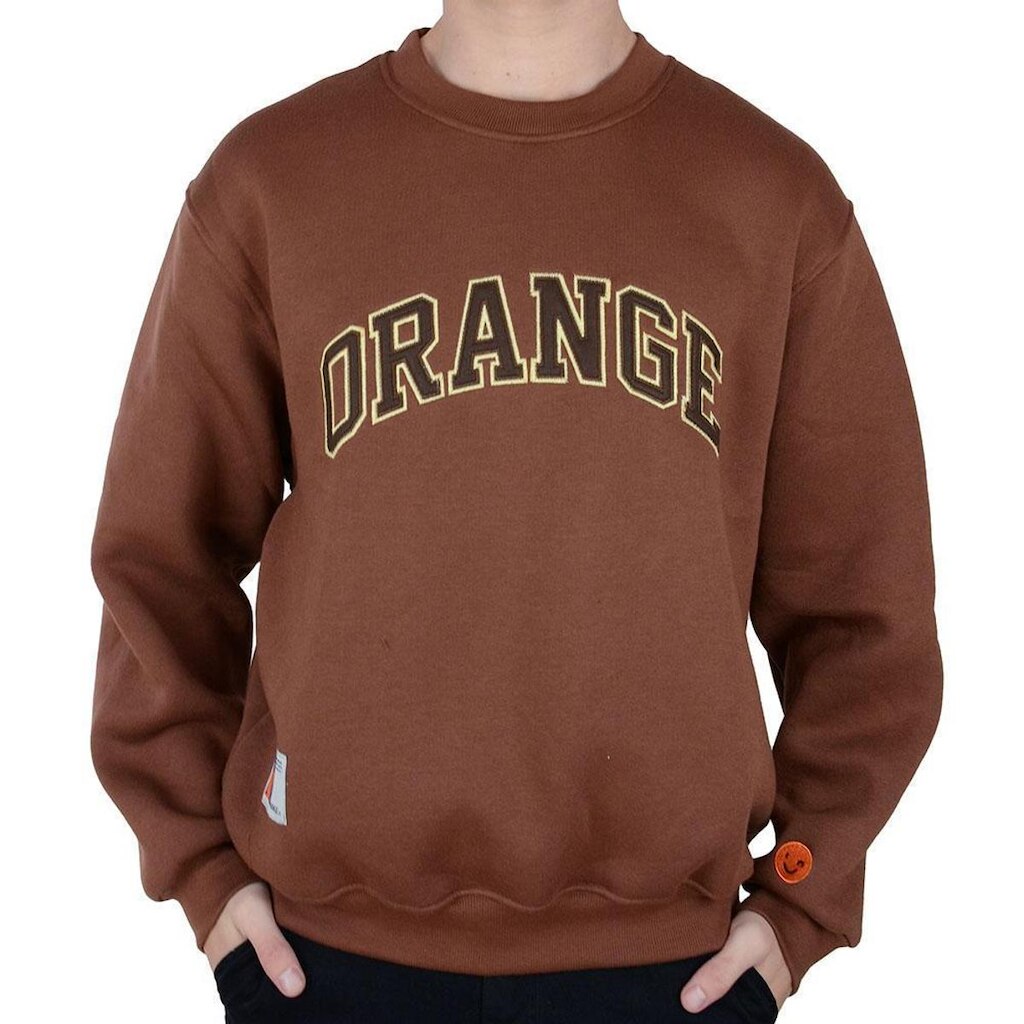 Blusa Moleton Masculina Orange Crafted College Marrom - 3110