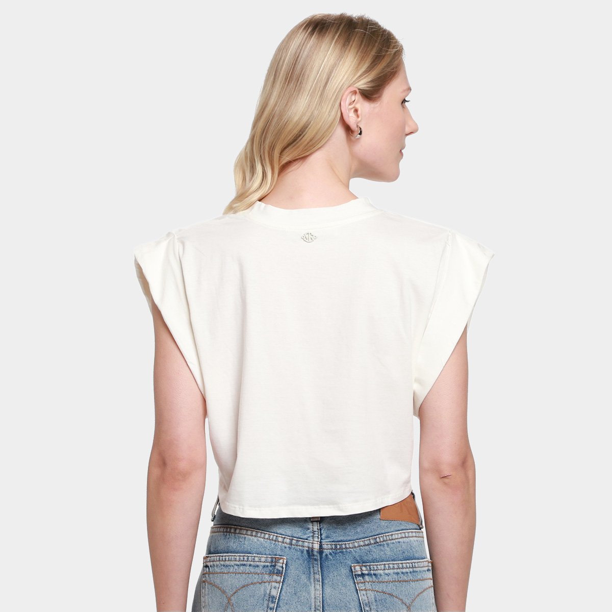 Blusa Morena Rosa Cropped Cavada Muscle Tee Feminina - 1