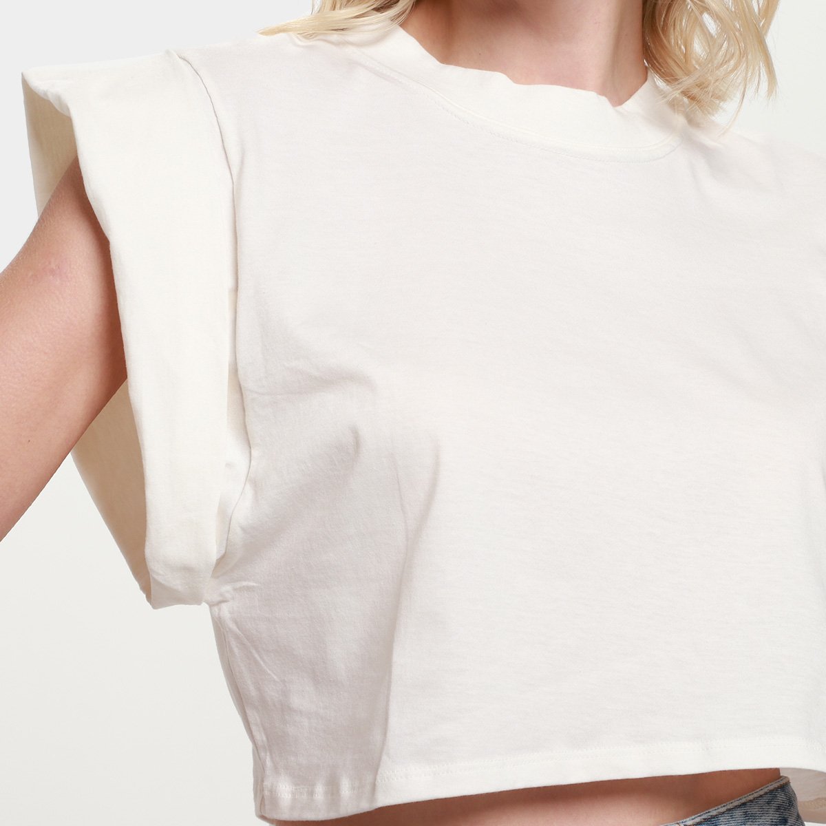 Blusa Morena Rosa Cropped Cavada Muscle Tee Feminina - 2