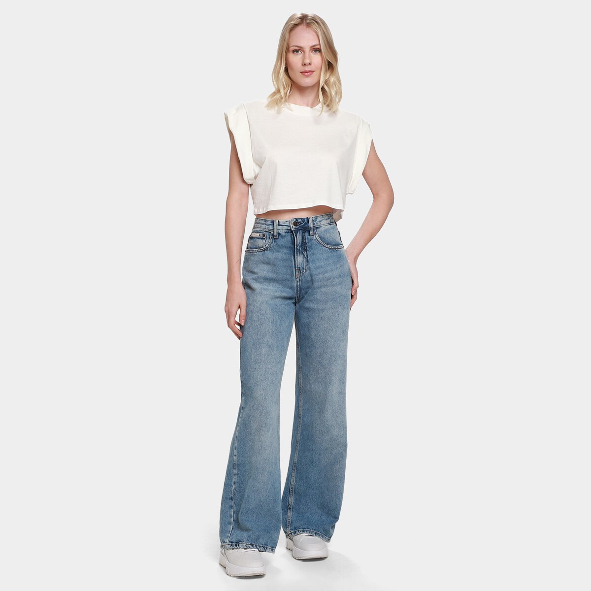 Blusa Morena Rosa Cropped Cavada Muscle Tee Feminina - 3