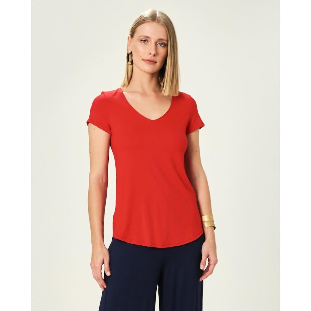 Blusa Mullet Viscose Stretch Malwee Salmão - XGG Malwee