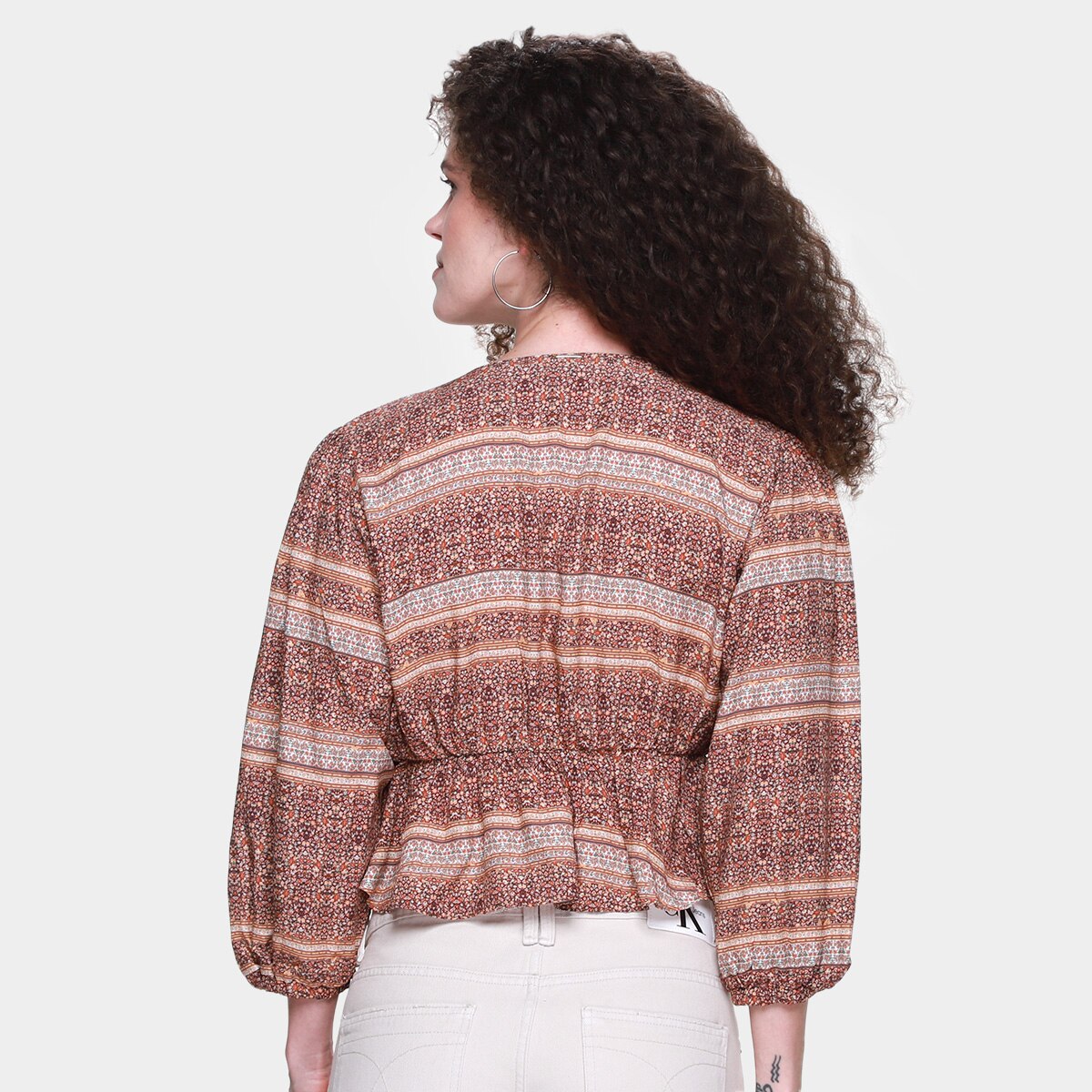 Blusa My Favorite Things Franzida Manga Longa Feminina - 1