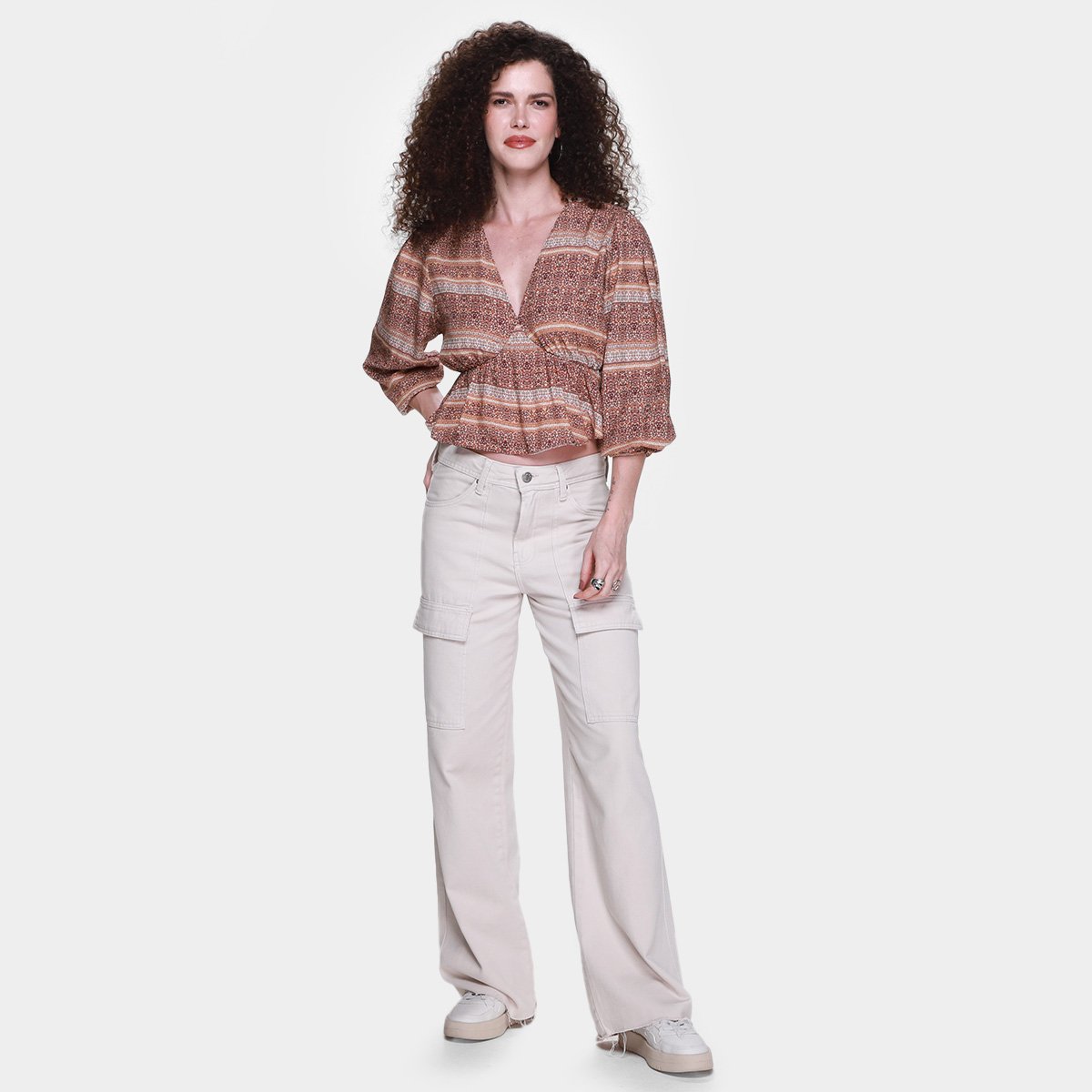 Blusa My Favorite Things Franzida Manga Longa Feminina - 3