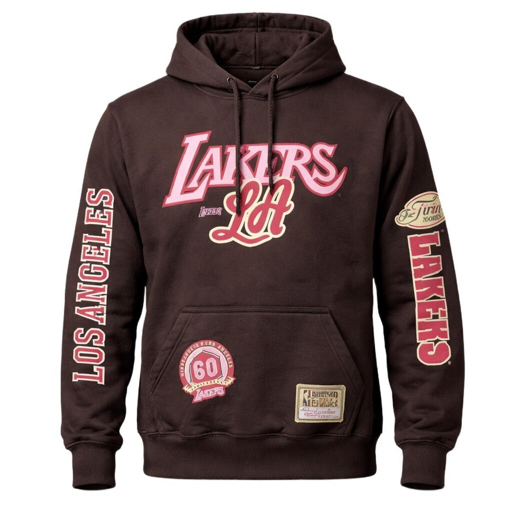 Blusa NBA Moletom Sugar LA Lakers Marrom - Masculino