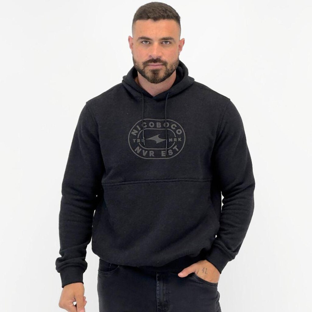 Blusa Nicoboco Moletom Canguru com Capuz Masculina