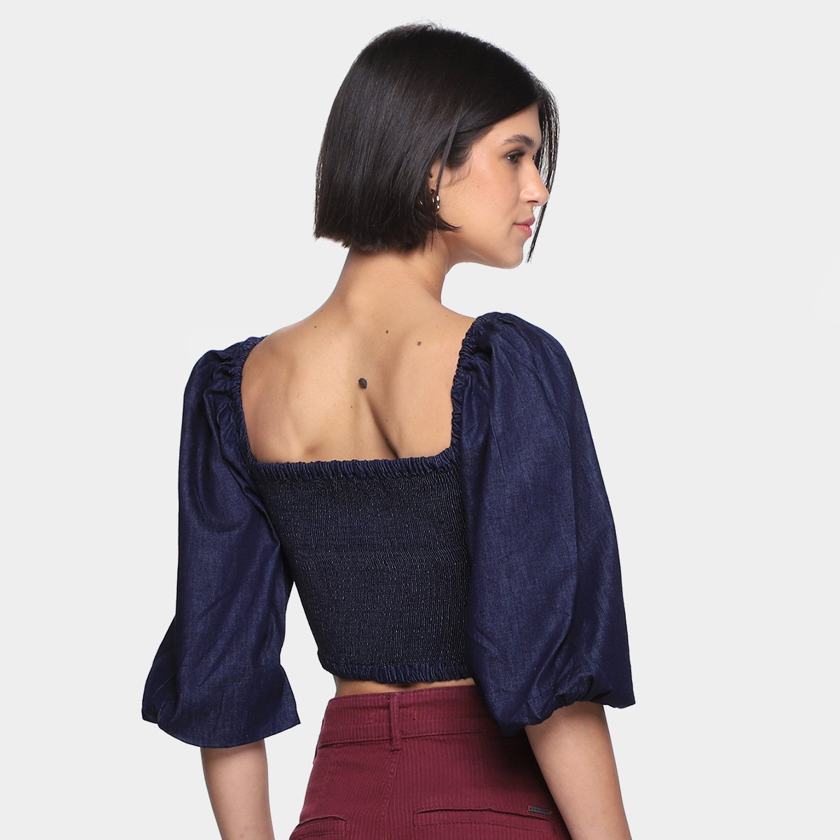 Blusa Oh, Boy! Lastex Feminina - 1