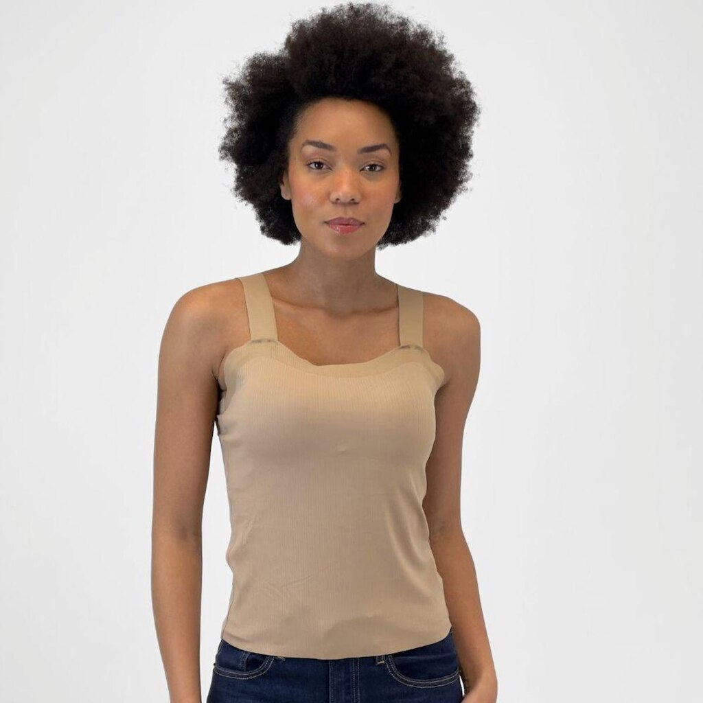 Blusa Pacific Blue Regata Canelada com Bojo Feminina