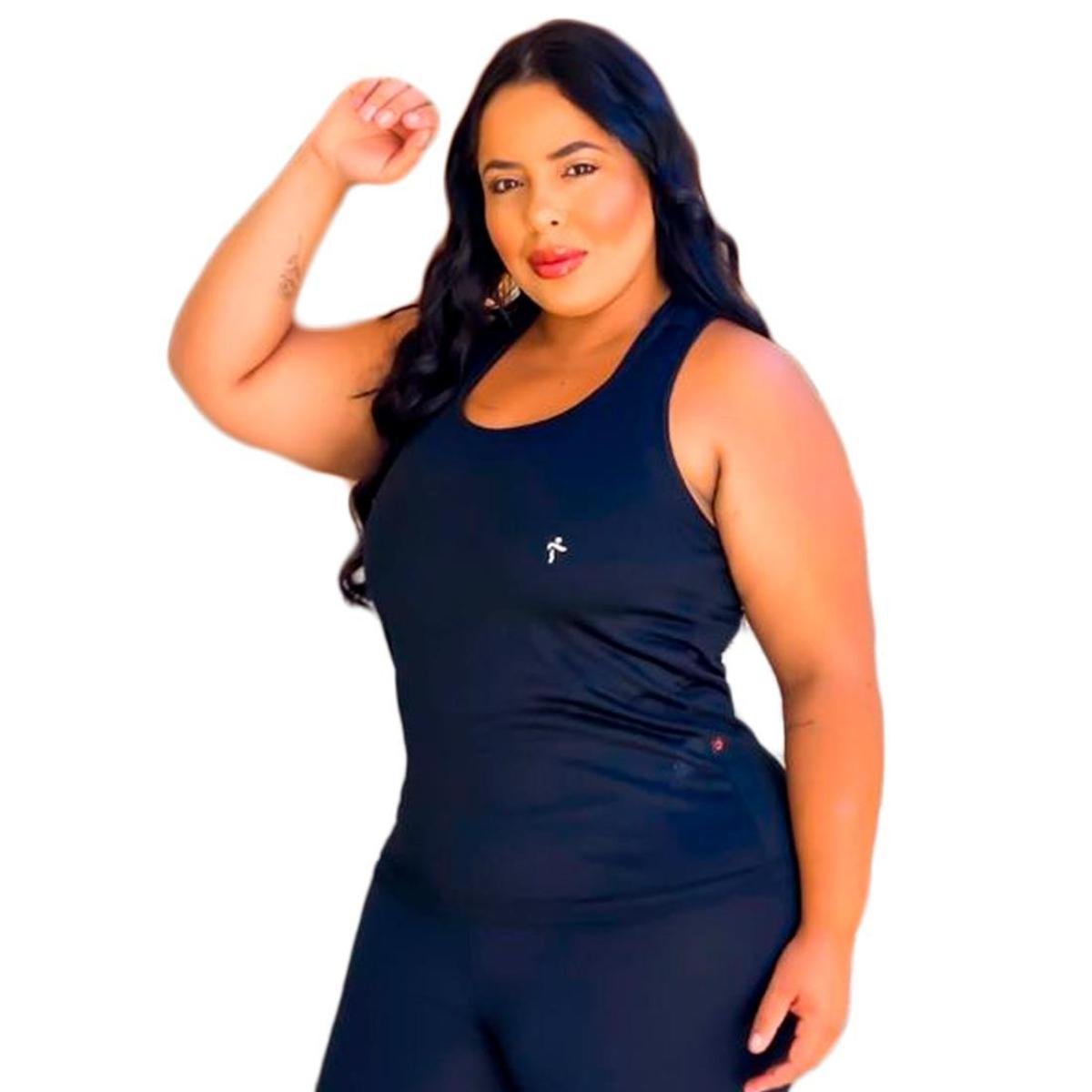 blusa plus size para academia
