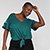 Blusa Plus Size Lunender Nó Frontal Feminina - Verde
