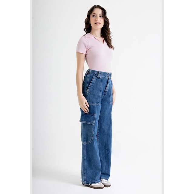 Blusa Polo em Ribana Básica Just Basic