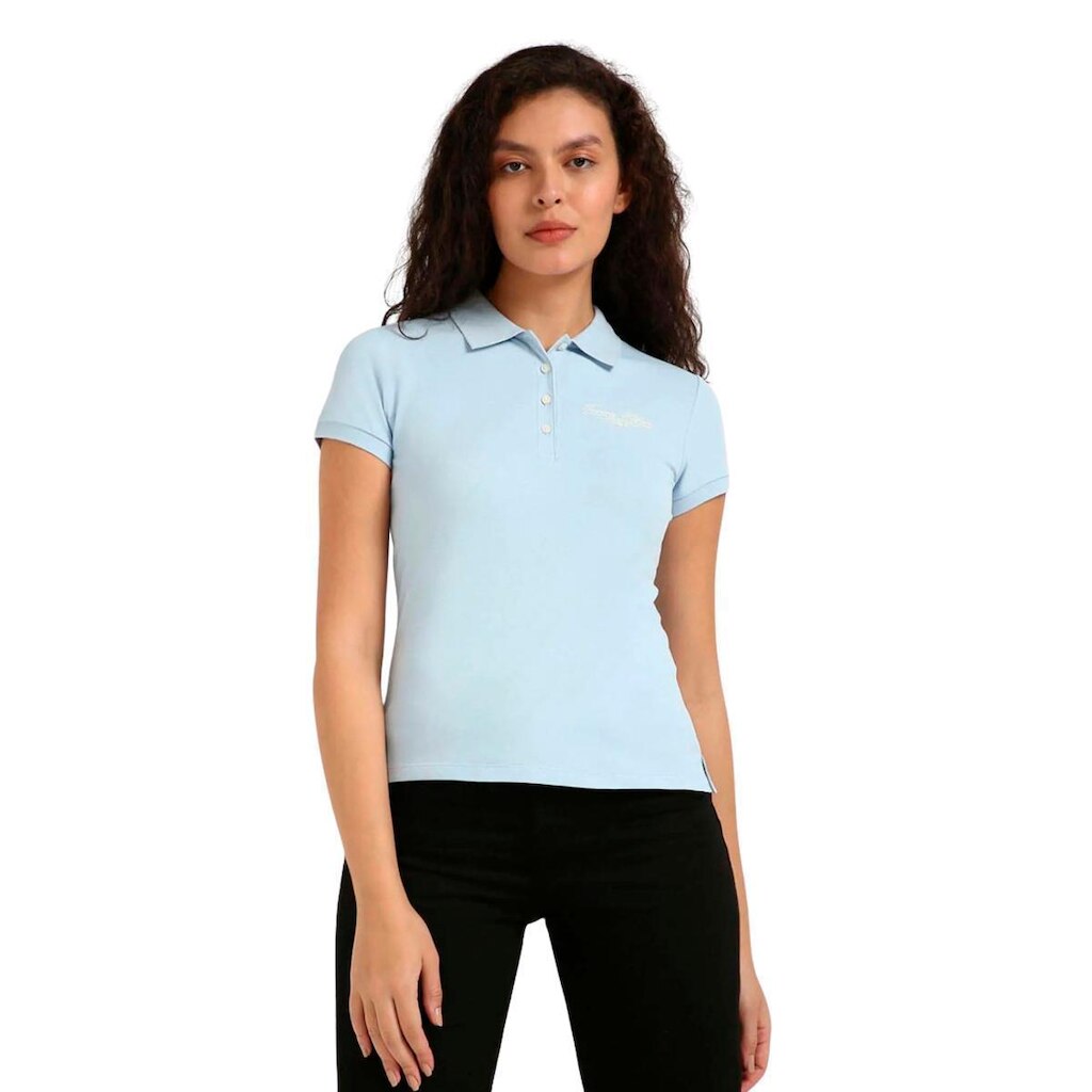 Blusa Polo Tommy Hilfiger Slim Script SS Feminina