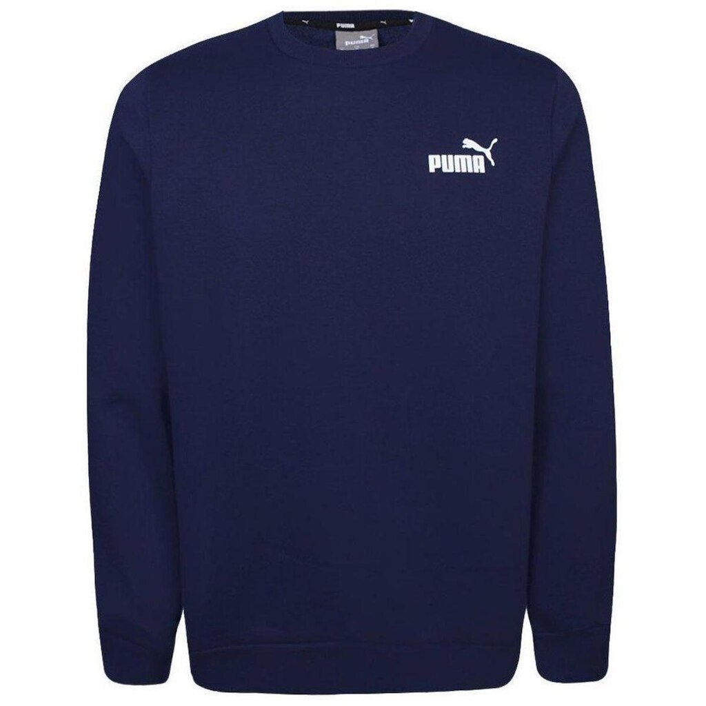 BLUSA PUMA MOLETOM SMALL NO 1LOGO CREW MARINHO