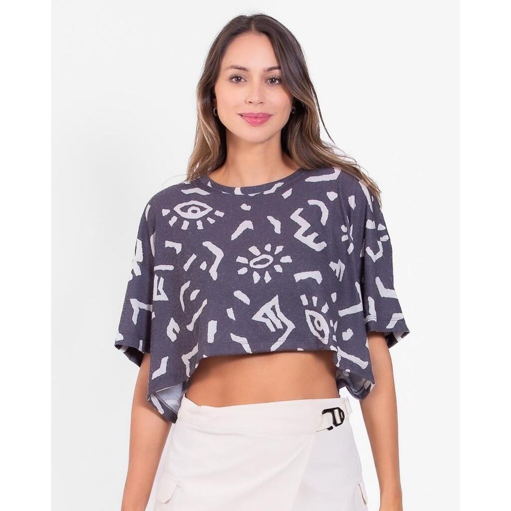 BLUSA RC THE SEARCH CROP - BLACK - GG