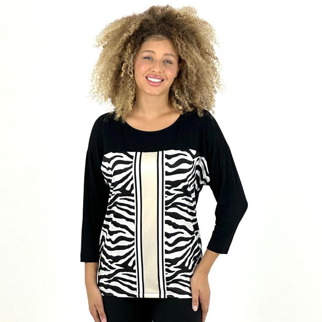 Blusa Realist Estampada Manga 3/4 Feminina