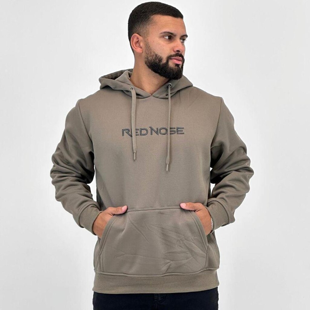 Blusa Red Nose Canguru Tecido com Capuz Masculina