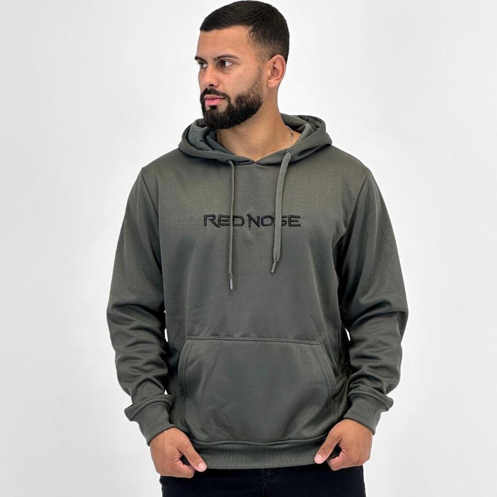 Blusa Red Nose Canguru Tecido com Capuz Masculina