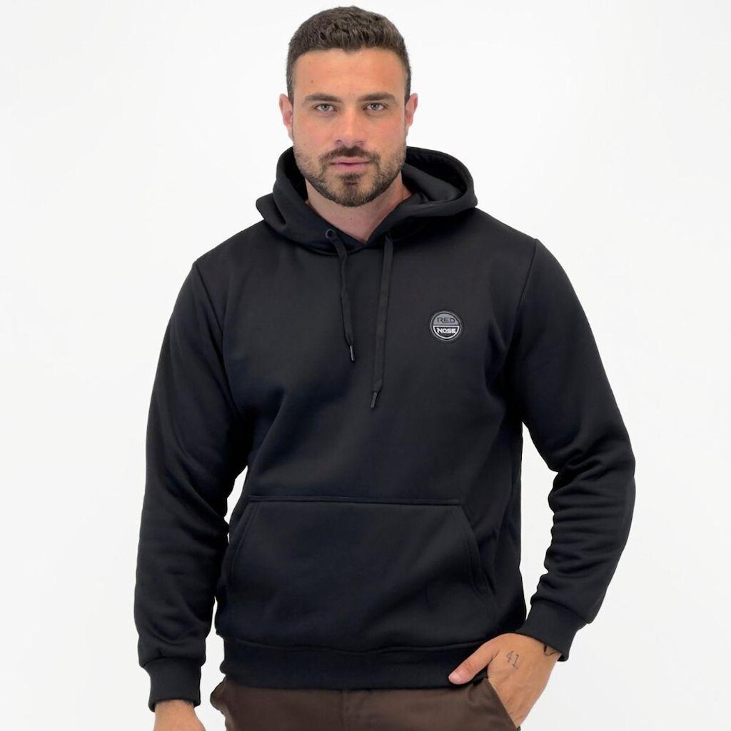 Blusa Red Nose Helanca Canguru com Capuz Masculina