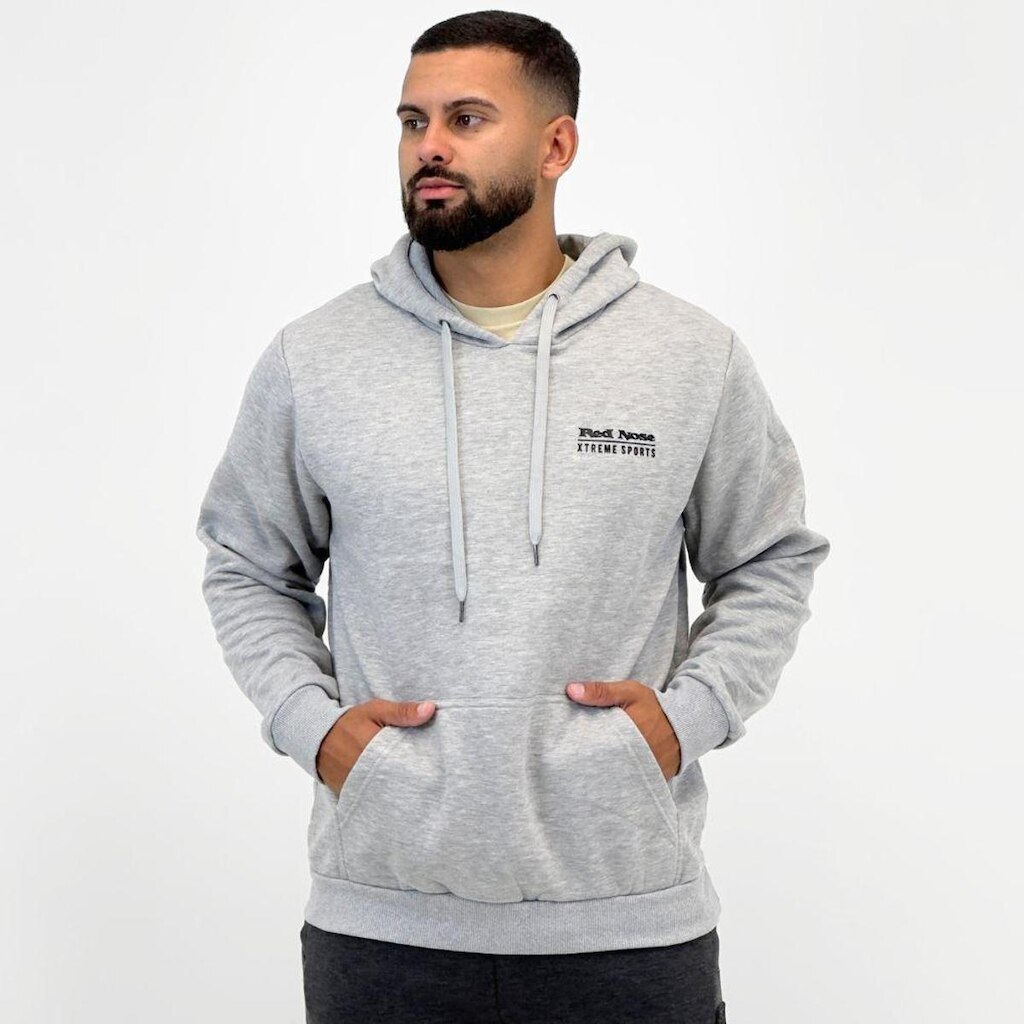 Blusa Red Nose Moletom Canguru com Capuz Masculina